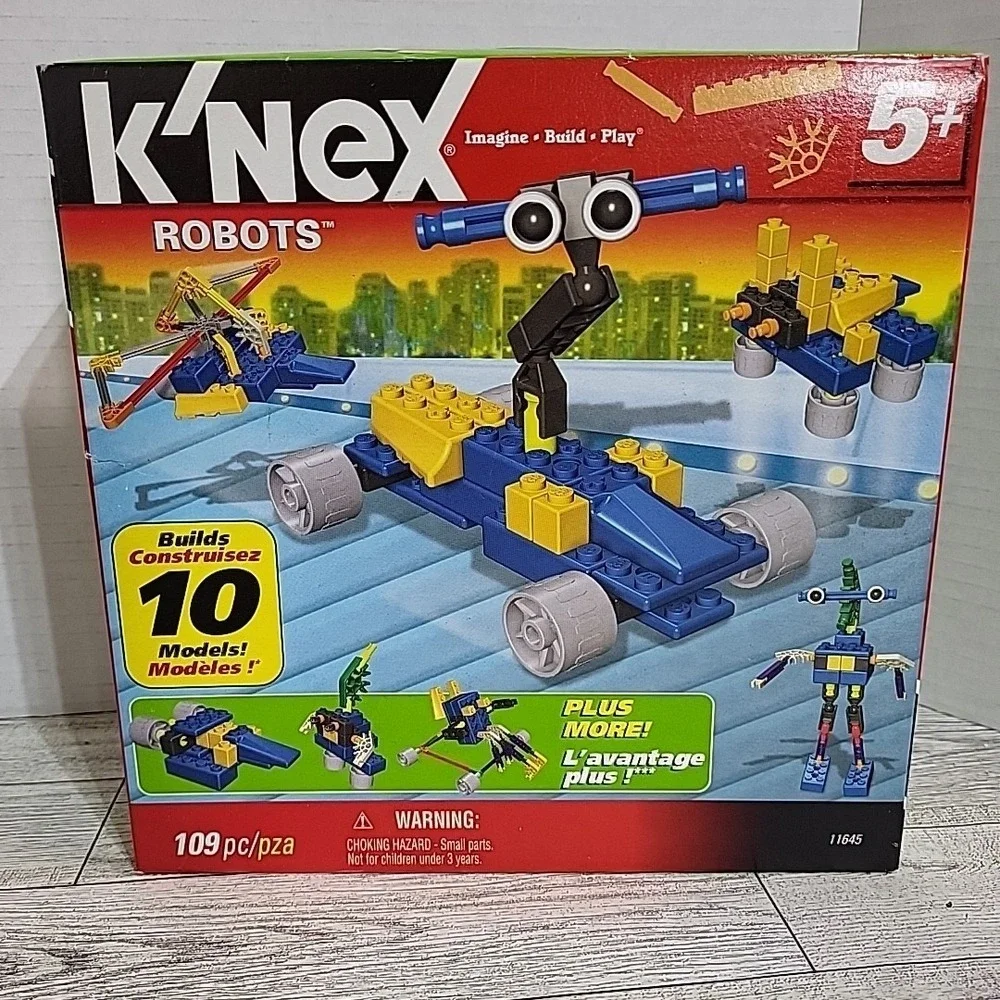 K'nex‎ Robots Builds 10 Models Build Play Imagine New In Box 11645 Model